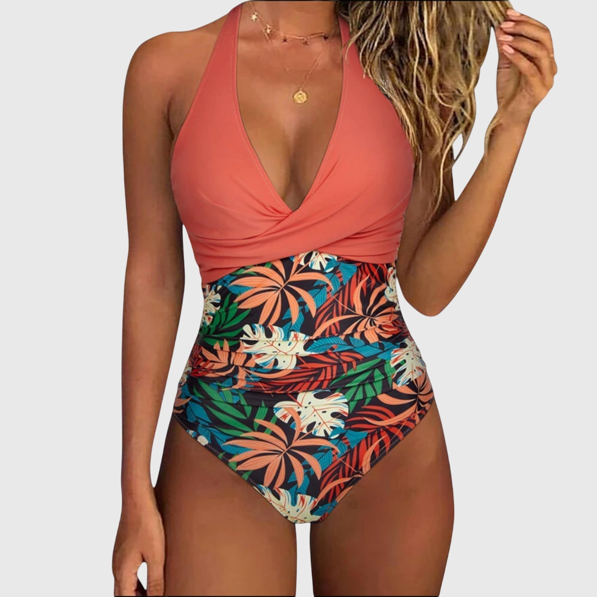 Winona | Elegant V-Neck One-Piece Swimsuit