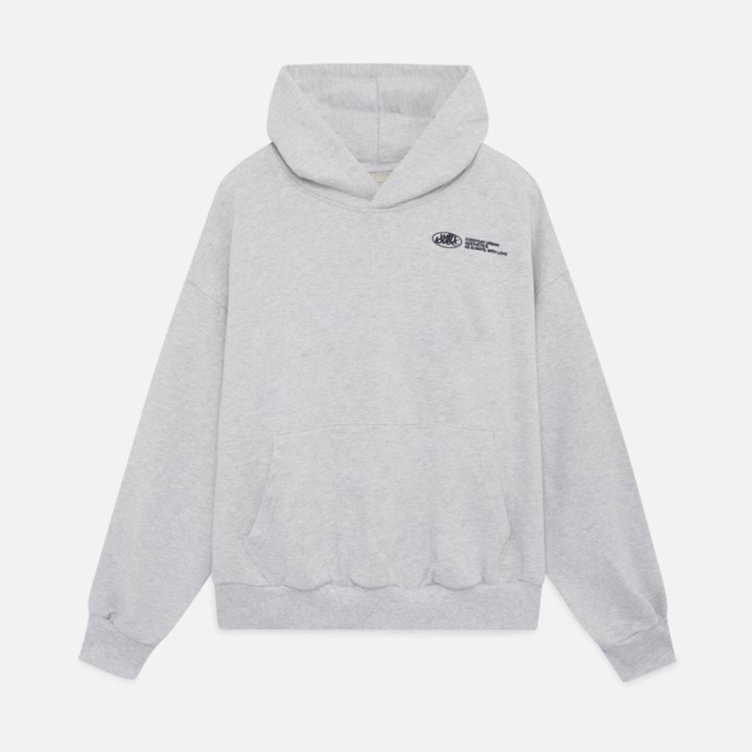 Kenna Sweat à Capuche Femme – Hoodie Grey Marl 100% Cotton, Minimalist & Comfortable