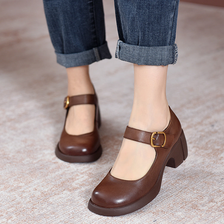 Annie | Agnes Leather Mary Janes