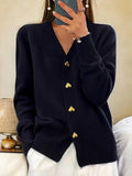 Paulina Women's Vest – Elegant Warm Vest with Heart-Shaped Buttons